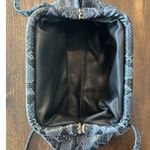 Snakeskin Print Shoulder Bag Purse Bottega Inspired Clutch Style Faux Leather Photo 3