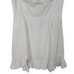 Selfie Leslie  Milkmaid Ruched Bust Puff Sleeve Mini Dress White Size Small Photo 9