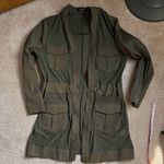 Akira NWOT  Olive Green Sheer Trench Jacket. Size Small Photo 0