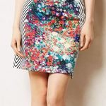 Tabitha from Anthropologie Meadow Floral and Striped Lined Pencil Skirt Size 16 Blue Photo 0