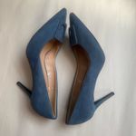 ZARA  Blue Suede Pointed Toe Court Heels with Buckle detail Shoes Photo 2