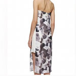 Helmut Lang  Crypsis Watercolor Strapless Silk Midi‎ Cocktail Dress Womens 6 Photo 1