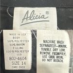 Vtg 80s Alicia Black Quilted Floral Jacket Leaf Print Cottage Fall Prairie Large Photo 8