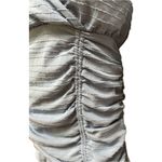 Style Rack Mini Blue Dress Ruched Size Medium Long Sleeve V Neck Photo 4