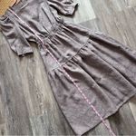 Anthropologie  current air floral jacquard puff sleeve cut out‎ midi dress size S Photo 8