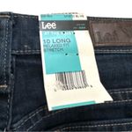 Lee  Jean Dark Wash High Rise Stretch Relaxed Fit Straight Leg Denim Size 10 Long Photo 4