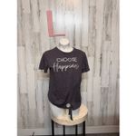 Sweet Soul “Choose Happiness” Graphic Tee Gray Tie Photo 1