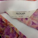 Peace Love World  Women Tiered Maxi Skirt S Abstract Boho Cottage Resort Festival Photo 5