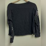 SheIn Black Long Sleeve Tee with White Sun and Moon Design Photo 3