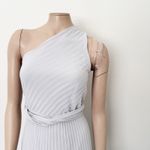 EXPRESS [] Oyster Mushroom Twist Front Pleated One-Shoulder Maxi Dress NWT Sz XL Photo 8