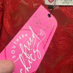 Southern Fried Chicks The Royal Sequin Duster -Red Photo 5