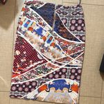 Maeve  Multicolor Asian print Patchwork Pencil Skirt Photo 5