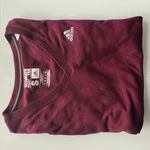 Adidas Maroon V Neck Running Tee Photo 2
