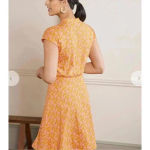 NWT BODEN Flippy Jersey Dress Yellow Pineapple Print Mini Cotton Modal US 14R Size 14 Photo 3