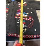 Karen Scott Christmas Sweater Size PL Black Polar Bears Penguins Sleds Zip Ugly Photo 12