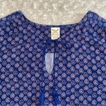 Faded Glory  Blue Orange Pink Sundress Midi Sleeve Dress Large 12 - 14 Photo 8