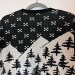 J.Crew Wool Forest Ski Cabin Crewneck Knit Sweater Black Ivory Photo 6
