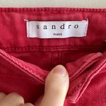 Sandro  Paris Cropped Red Denim Jeans, Size 38 (EU) / Size 8 (US) Photo 9