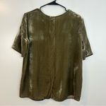 Vince Velvet Tee in Ragweed (Green/Grey) Silk Blend Short Sleeve Size Medium Photo 7