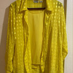 Selene Sport Vibrant Yellow Blouse Set‎ Size 2X Photo 0