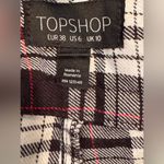 Topshop Black and White Plaid Pants Size 6 Photo 1