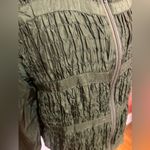 Oleg Cassini Vintage  100% Silk Jacket Size Small Military Green Photo 5