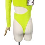 Naked Wardrobe Cut Out One Shoulder Long Sleeve Bodysuit Top Size Small Photo 6