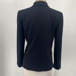 Vintage Emanuel Ungaro Wool Pinstripe Blazer Covered Button Down Black Womens 8 Photo 4