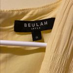 Beulah Womens Yellow Ruffled Tie Front Puff Sleeve Mini Dress Photo 5