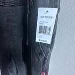 Driftwood NWT  Denim Brady Boyfriend Overalls- Black Distressed Burgundy Cherokee Photo 5