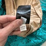 Bebe  Turquoise Backless Lace Dress Photo 8