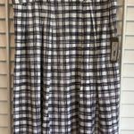 New York & Company Eva Mendes Black And White Plaid‎ Midi Skirt Size 14 Photo 0