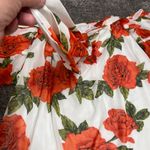 Peach Love  California Women Shirt Top Blouse Pullover Cold Shoulder Floral Print Photo 12