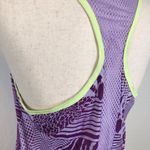 Adidas  climalite purple& bright neon abstract animal print racerback tank top S* Photo 5