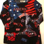 Womens COLLECTIONS ETC Patriotic America Shirt Size Medium 100% Cotton Photo 1