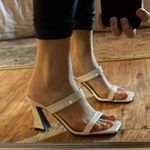 Nine West white open toe heels Photo 5