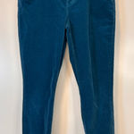 CAbi  High Rise Skinny Corduroy Jeans Teal Blue Women’s 30 inch inseam Size 12 Photo 0