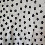 Who What Wear Cream and Black Polka Dot Linen Blend Short Sleeve Shirt Sz L Photo 6
