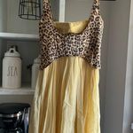 Cache  leopard and yellow silk mini dress Photo 10