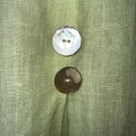Habitat Linen Button Front Top Pistachio Green L | Made in USA Coastal Grandma Photo 4
