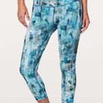 Lululemon Wunder Under Crop Leggings Womens 6 Hi Rise 21” Sun Dazed Multi Blue Photo 0