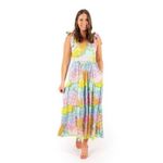 EMILY MCCARTHY Bow Midi Dress Spring floral size Medium MSRP $268 Photo 1