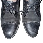 Salvatore Ferragamo  Women's Black Suede Oxford Dress Shoes Size 8 AAAA‎ Narrow Photo 8