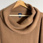 Gap  Ribbed Cowl Neck Sweater Mini Dress Women's Large Brazen Brown Cozy Knit Photo 7