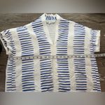 Brooke Wright Blue‎ Ticking top size medium Blue Photo 4