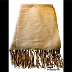 Blanket Scarf Cashmere Blend Camel Sparkle Fringe 78X26 Super Soft Cozy Wrap Tan Photo 1