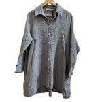 ZARA  Gauzy Pocket Button Down Babydoll Tunic Mini Dress Size Medium Photo 4