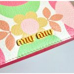 Miu Miu Limited Edition Floral Compact Leather Wallet Photo 4