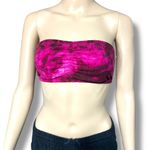 No Boundaries  Womens Bandeau Bra Pink Tie Dye Stretch Medium 7 9 Photo 2