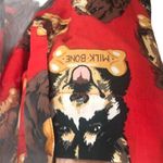Nick & Nora Dog Milk Bone Belted Shortie Robe Red Sz. S Dog Lovers Favorite Photo 6